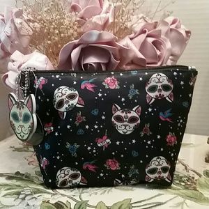 NWT Women's Cat Makeup Bag w Cat Emery Board